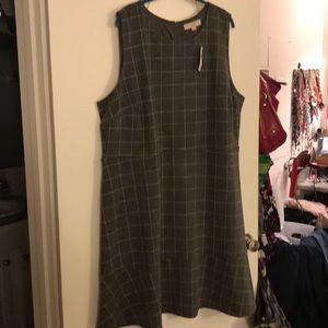 Loft plus grey and pink sheath dress 24